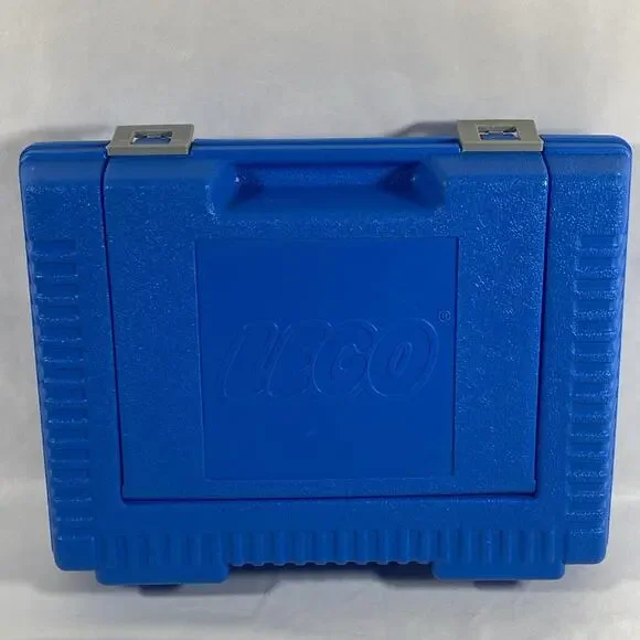 LEGO Vintage 1984 Blue Plastic Carrying Case Storage Case Made in USA
