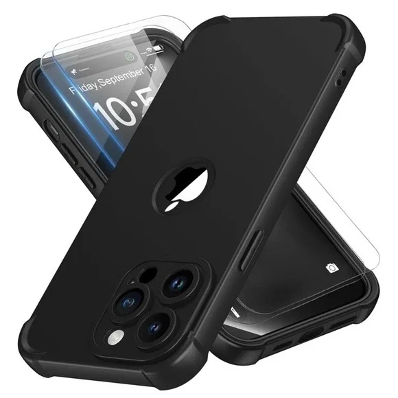 ORETECH iPhone 14 Pro Max Case 2 Screen Protectors Slim Thin Pro Cover Black New