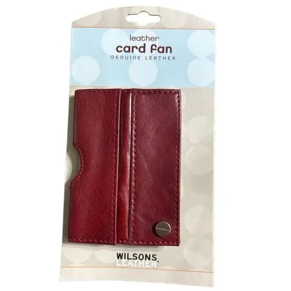Wilsons Leather Genuine Leather Card Fan *New*