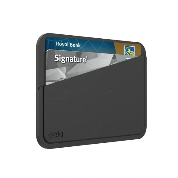 Pela Black Mini Wallet Silicone Compostable Sustainable NEW Slimline