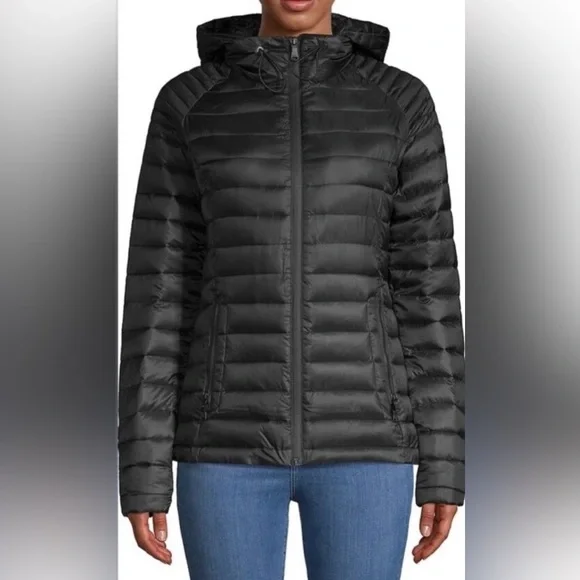 Pajar Aurora Puffer Packable Jacket, Removable Hood, Black, Women’s XL