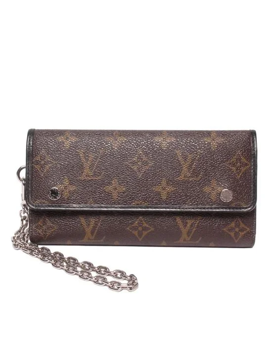 Louis Vuitton Trifold Wallet Portefeuille Long Monogram Macassar
