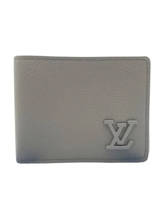 Louis Vuitton Bifold Wallet Portefeuille Multiple Khaki Aerogram Leather