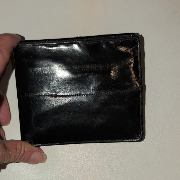 Black Eel Leather Wallet