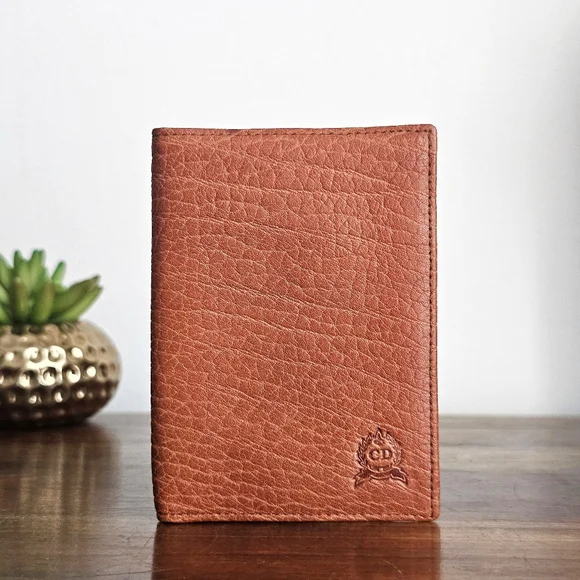Rare Christian Dior Vintage Pebbled Leather Bifold Wallet Made in Spain CD Logo