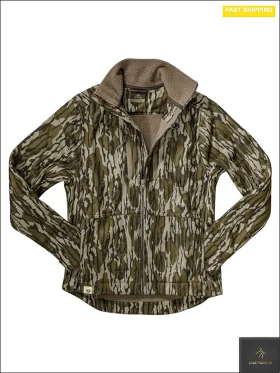 Women's Camo Hunting Jacket Sherpa Fleece Insulated Zip
