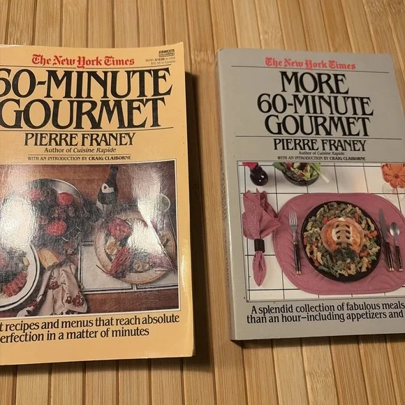 NEW YORK TIMES‎ 60-MINUTE GOURMET: DELUXE SET By Pierre Franey 2 Books Cookbook