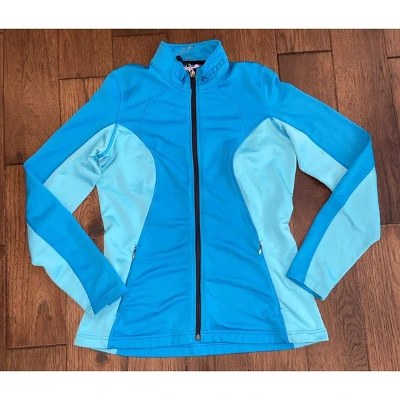 KLIM Soft‎ Shell Jacket Womens Medium Teal Full Zip Mid-layer Fleece Lined