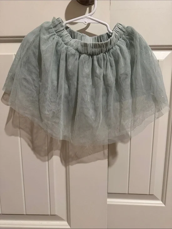Carter's Sage Green Tulle Skirt with Sparkle