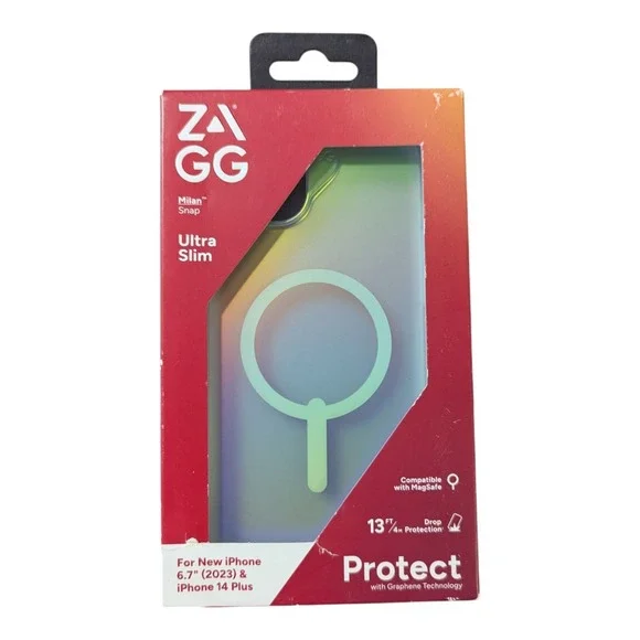 M3. ZAGG - Milan Snap MagSafe Case for iPhone 15 Plus/iPhone 14 Plus- Iridescent