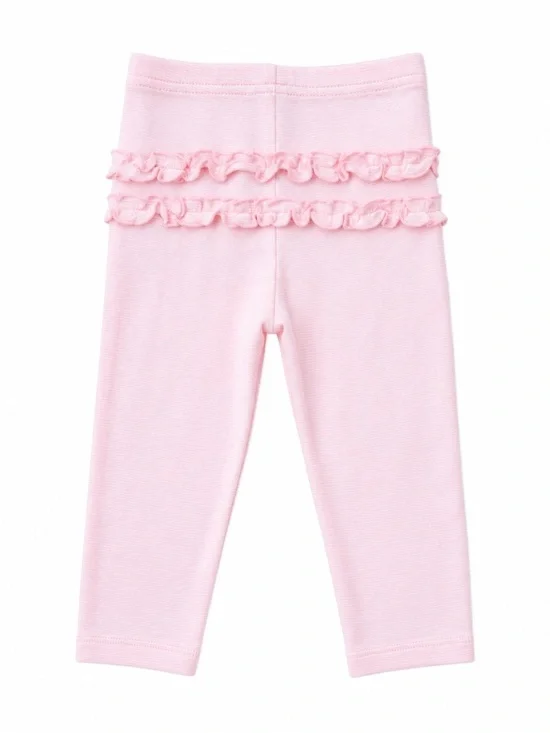 Pink Ruffle Bottom Leggings
