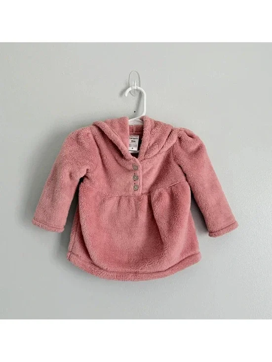 Carter’s Pink Fleece Hooded Pullover 9M