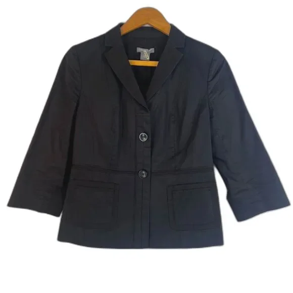 Ann Taylor‎ Lightweight 100% Cotton Peplum Dressy Blazer Career Office Size 4P