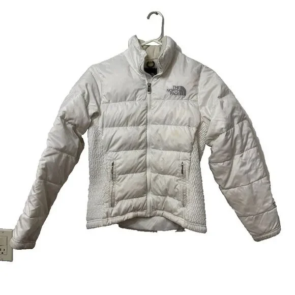 The North Face Aconcagua Women's Vintage 550 Down White Puffer Jacket Coat XS