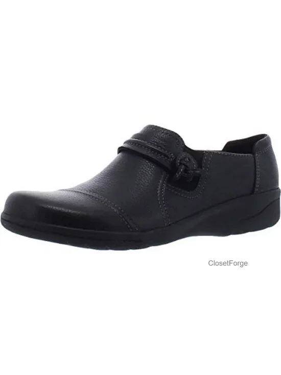 Women's Leather Pull-On Loafers with Cushioned OrthoLite Footbed