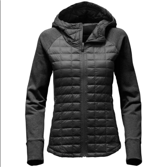 Women's The North Face‎ Endeavor Thermoball Black & Gray Hooded Jacket SZ S