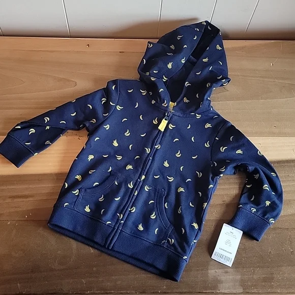 NWTs Carter's Baby Size 18 Boy's Months Blue and Banana Zippered Light H…