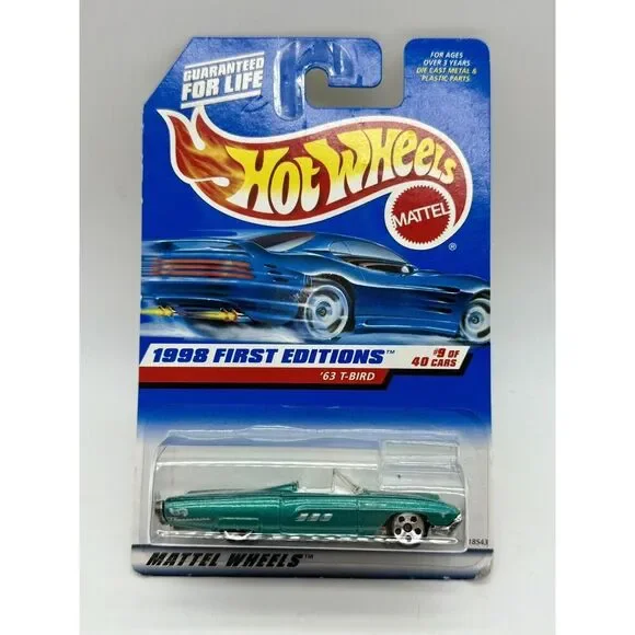 Hot Wheels‎ 1998 First Editions Die Cast Car No. 9 of 40 cars '63 T-Bird No. 644