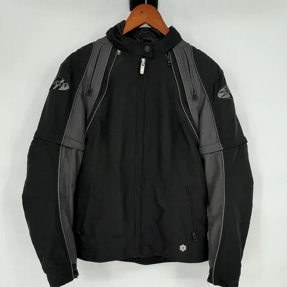 Women's‎ Joe Rocket Motorcycle Jacket Lined Size Medium Black Gray