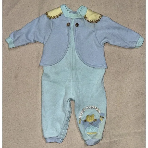 Vintage Carter's Circus Ring Master Sleeper 6 Mo Months USA Outfit‎