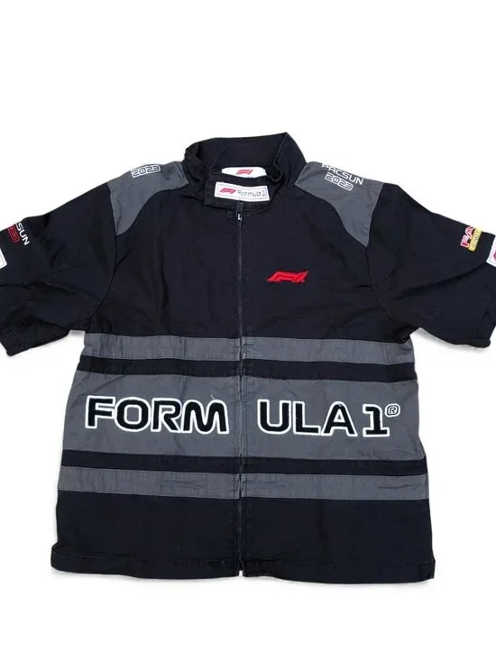 F1 FORMULA 1 x PACSUN 2023 Mechanics Jacket Men's MEDIUM Black Full Zip Top