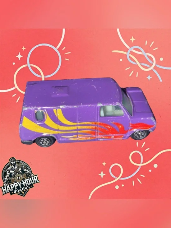 Yatming Diecast #1501 Purple Oval Window Custom Van
