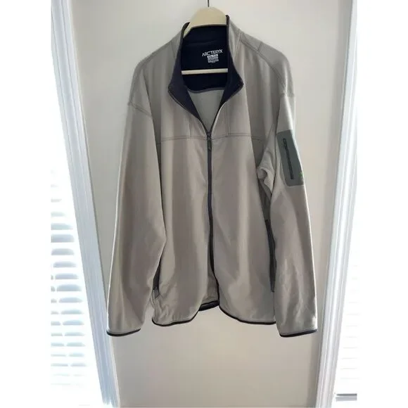 Arc’Teryx Full Zip Fleece Jacket Polartec Khaki 2XL