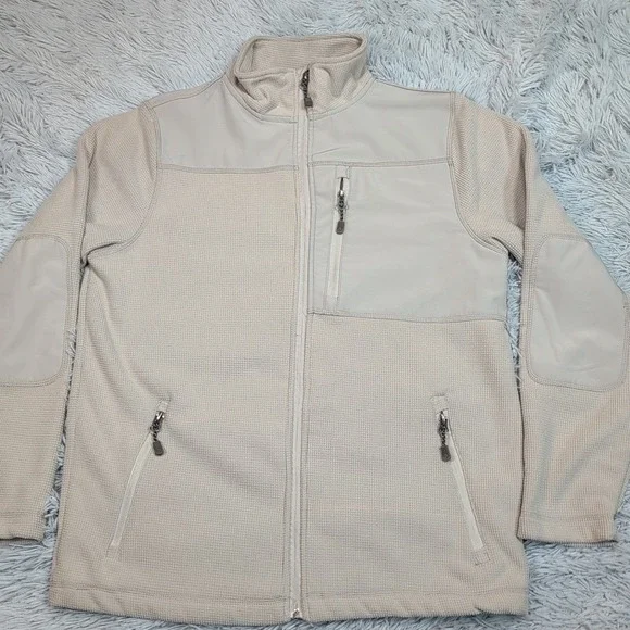 Fossa Jacket Mens M Gray Zip Up Pockets Gorpcore Lightweight‎ Waffle Outdoors