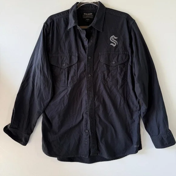 Seattle‎ Kraken CC Filson Guide Shirt Mens button Up Size M. Black $140