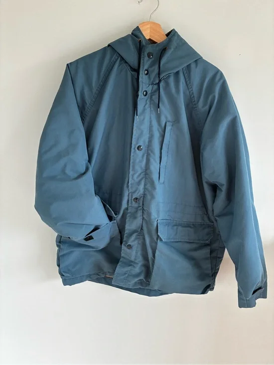 VTG 80s American Jac Mountain Parka Blue Jacket Lined XL Gorpcore *Clean, Flaws