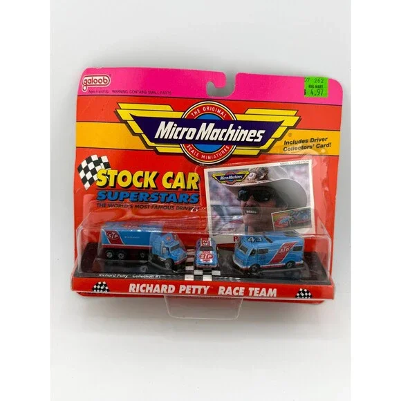 Vintage 1991 Galoob Micro Machines Stock Car Superstars Richard Petty Race Team