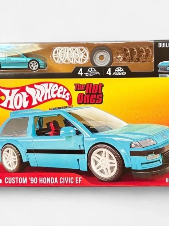 The Hot Ones Custom '90 Honda Civic EF Toy Car - Blue