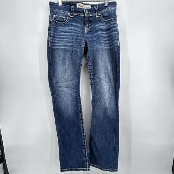 BKE Payton Low Rise Bootcut‎ Jeans Womens 30x33.5 Y2K Buckle Denim Flare Leg