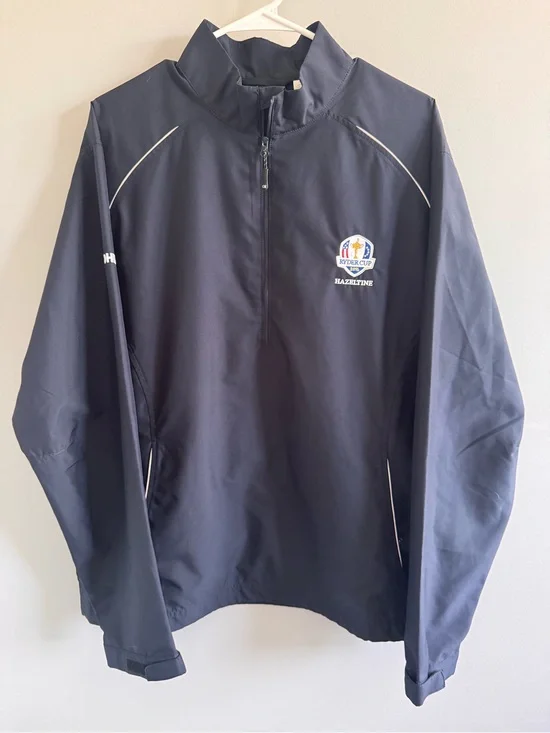 Cutter & Buck CB WeatherTec Ryder Cup 2016 Golf‎ Jacket L Navy 1/4 Zip Hazeltine