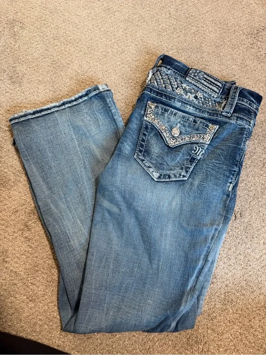 Miss Me Light Blue Embellished Boot Cut Jeans