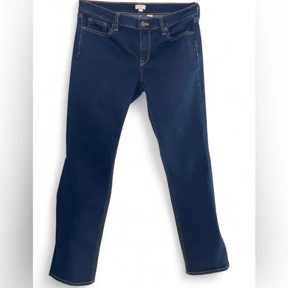 J. Crew Women's Straight Leg Jeans - Dark Blue