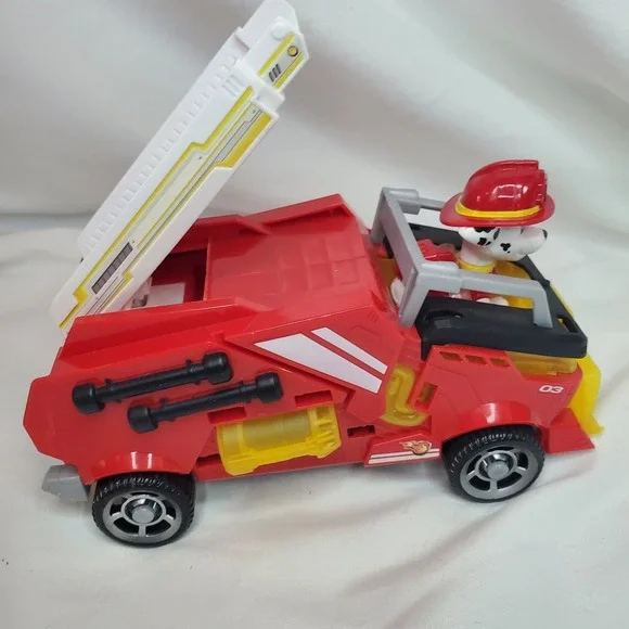 Spin Master PAW Patrol Mighty Movie Marshall Figure Fire Engine Car Light Sound