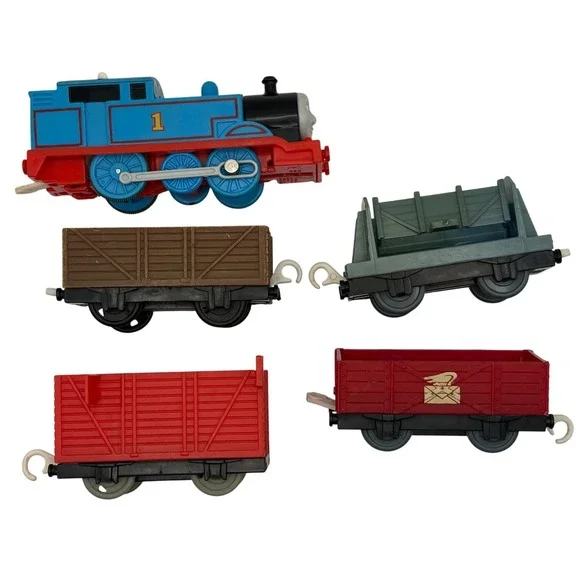 Thomas & Friends TrackMaster‎ Motorized Train Lot Thomas Engine Mail Cargo Cars