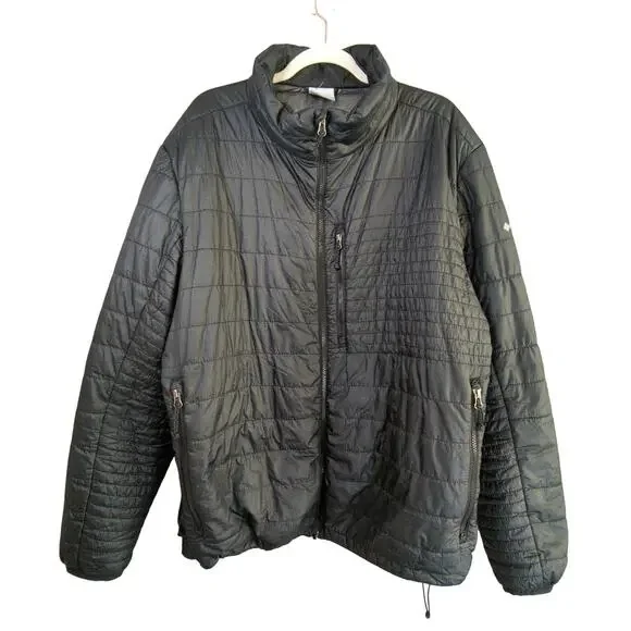Columbia Puffer‎ Jacket Mens XXL Black Omni Heat