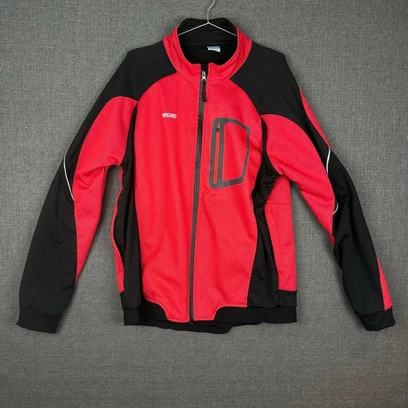 ARSUXEO XXL Track Jacket‎ Full Zip Activewear Running Red Black