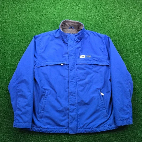 AT&T Solution Provider Jacket Mens XL Blue Lands End‎ Fleece Employee Uniform