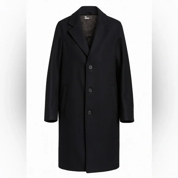 The Kooples Quiet Luxury Closet Staple Navy Blue Wool Coat Men’s 46 (US 36) NWT