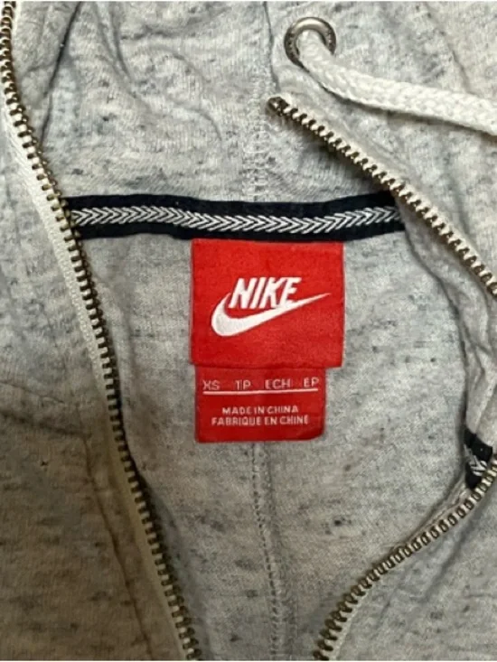 Nike Light Gray Full-Zip Hoodie