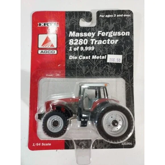 NIP Ertl 13100A Die Cast 1/64 AGCO Massey Ferguson 8280 Farm Tractor w/Triples