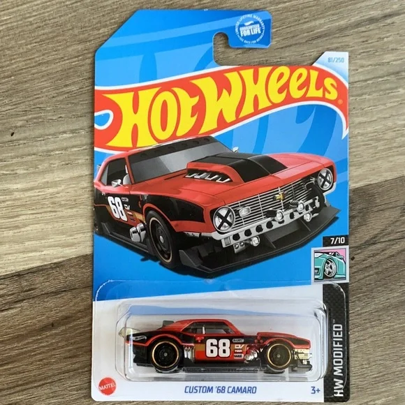 Hot Wheels Custom 1968 Camaro Chevrolet Hotwheels 60s Chevy Red Race Car 2024 🆕