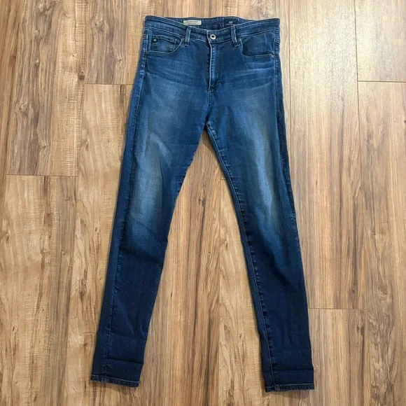 Women's AG Adriano Goldschmied The Farrah High‎ Rise Skinny Jeans Size 29R Dark