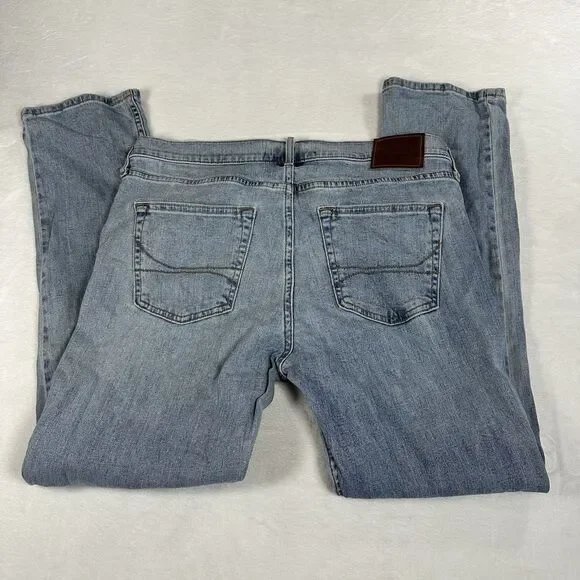Hollister Epic Flex Boot Jeans Mens 36x30 Light Blue Bootcut Stretch‎ Denim