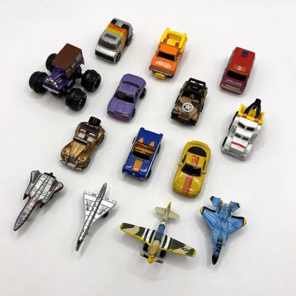 Vintage 1980s Galoob Micro Machines Lot Cars Trucks Aircraft Vehicles Lot of 14