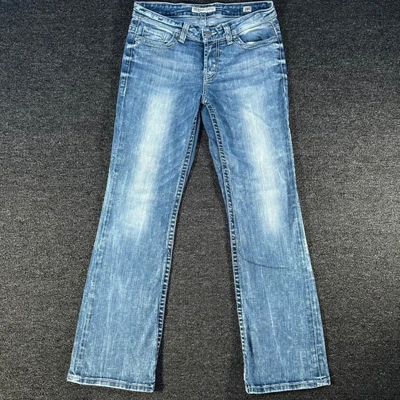 BKE Payton Bootcut Jeans Womens 28 Blue Good Medium Wash Contrast Stitch