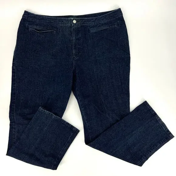 Vintage Womens Lauren Ralph Lauren Jeans Co. Stretch Jean Dark Wash 2XL **READ**